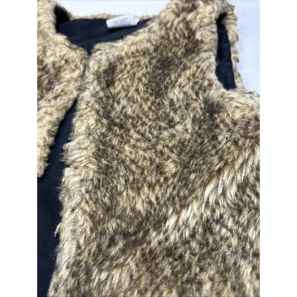 Faux Fur Vest 18 Month‎ Girl's Brown With Black Lining, Viking Ren Faire Baby